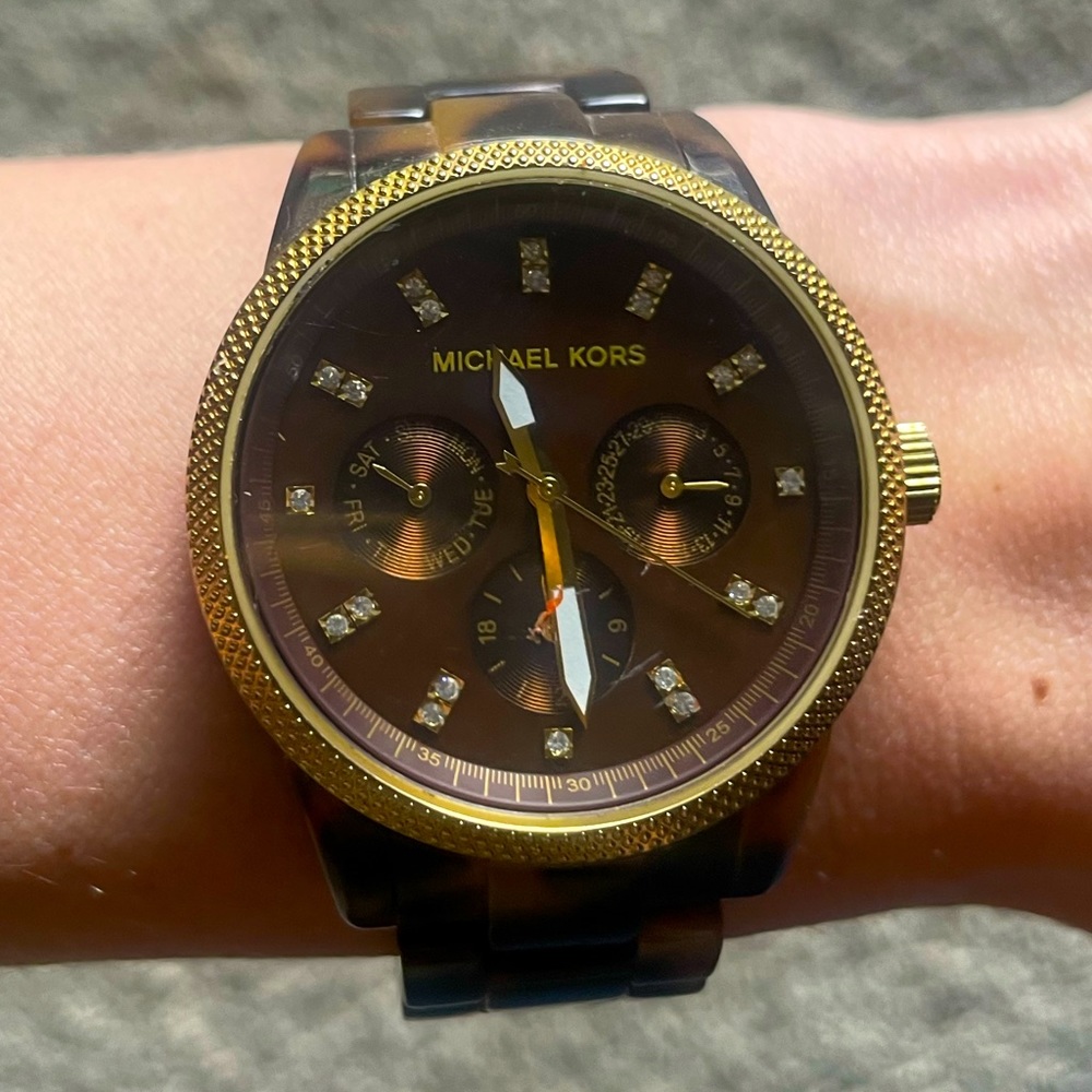 Michael Kors tortoise watch